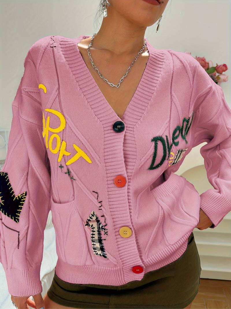 Celia® | Elegant knitted sweater with embroidery