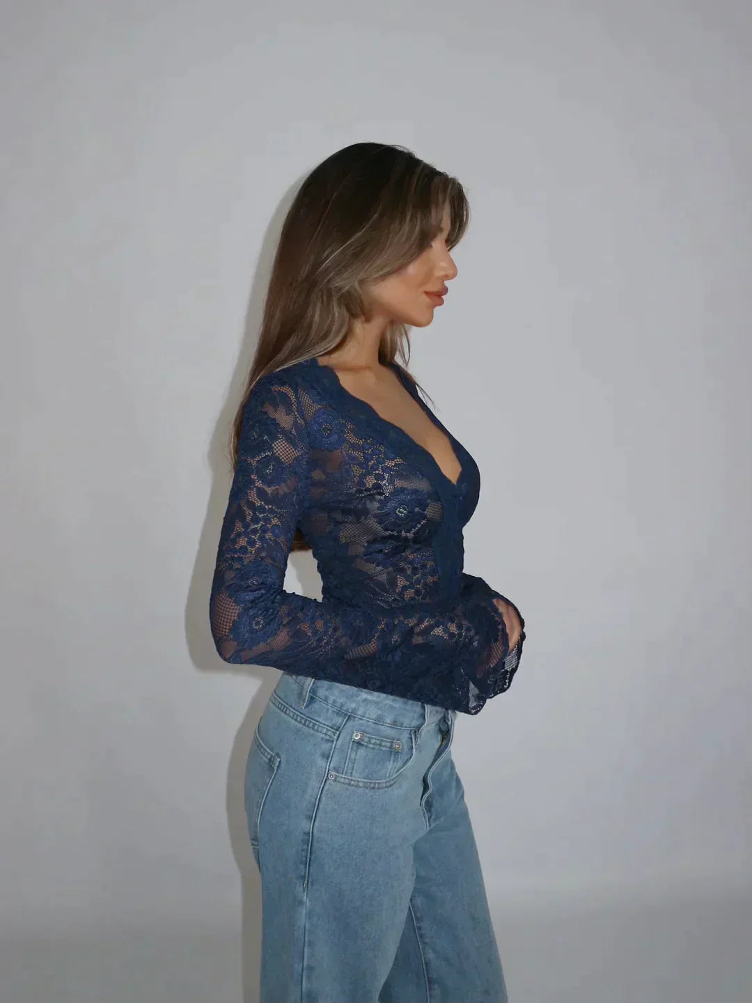 Arnelda® | Long Sleeve Lace Top