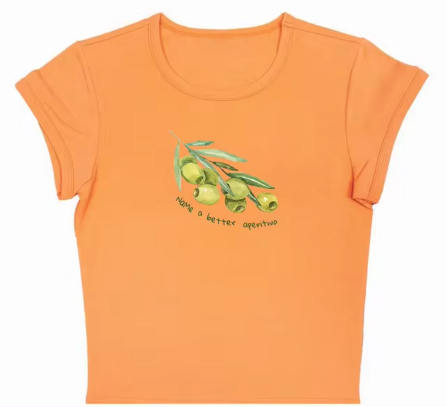 Elena® | Olive Print Crop Top Shirts