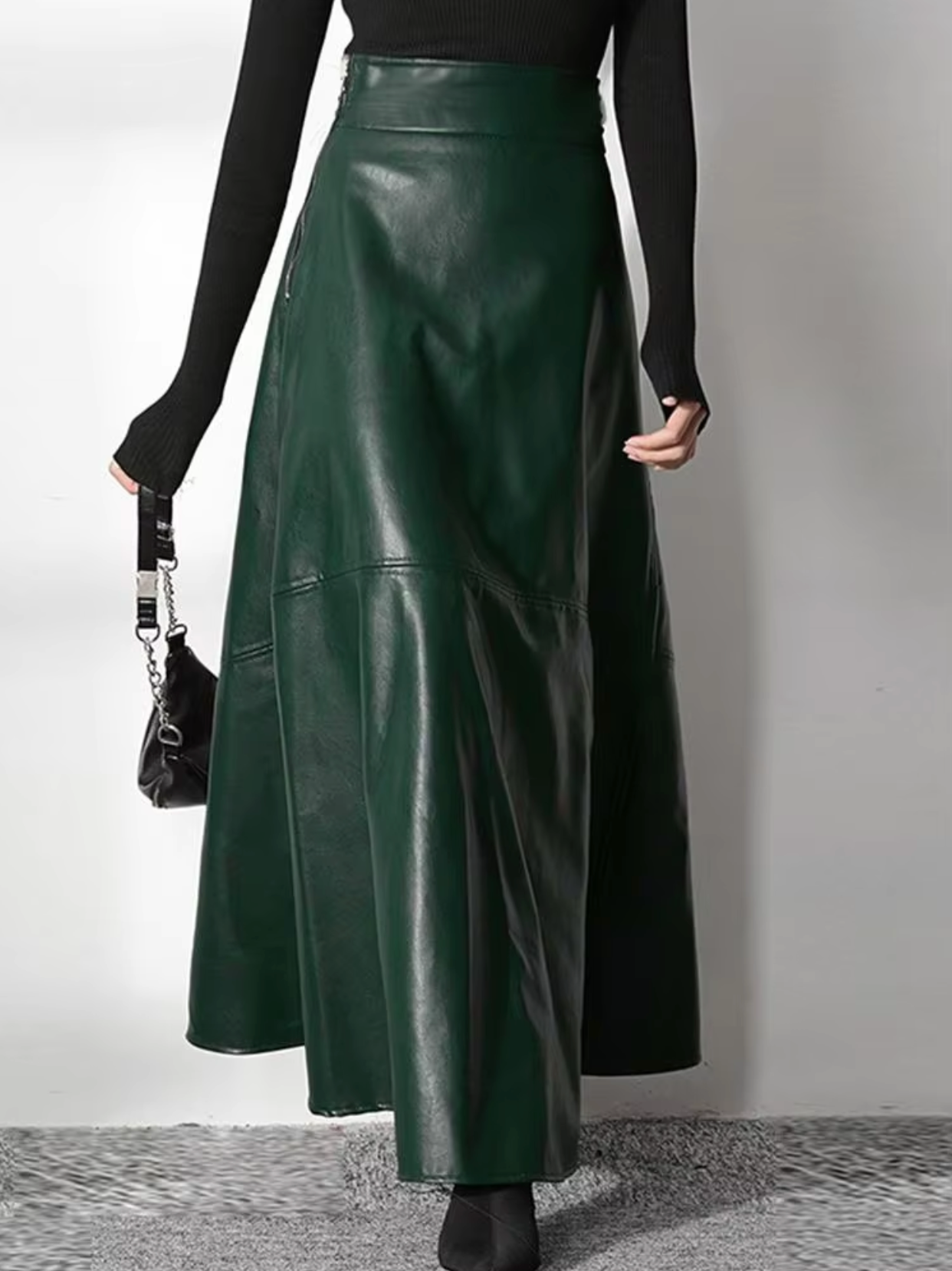 Claudia® | Long leather skirt