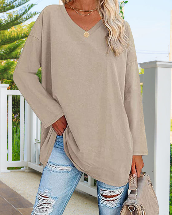 Bucket® | Women'S Blouse With Long Sleeves And V-Neck