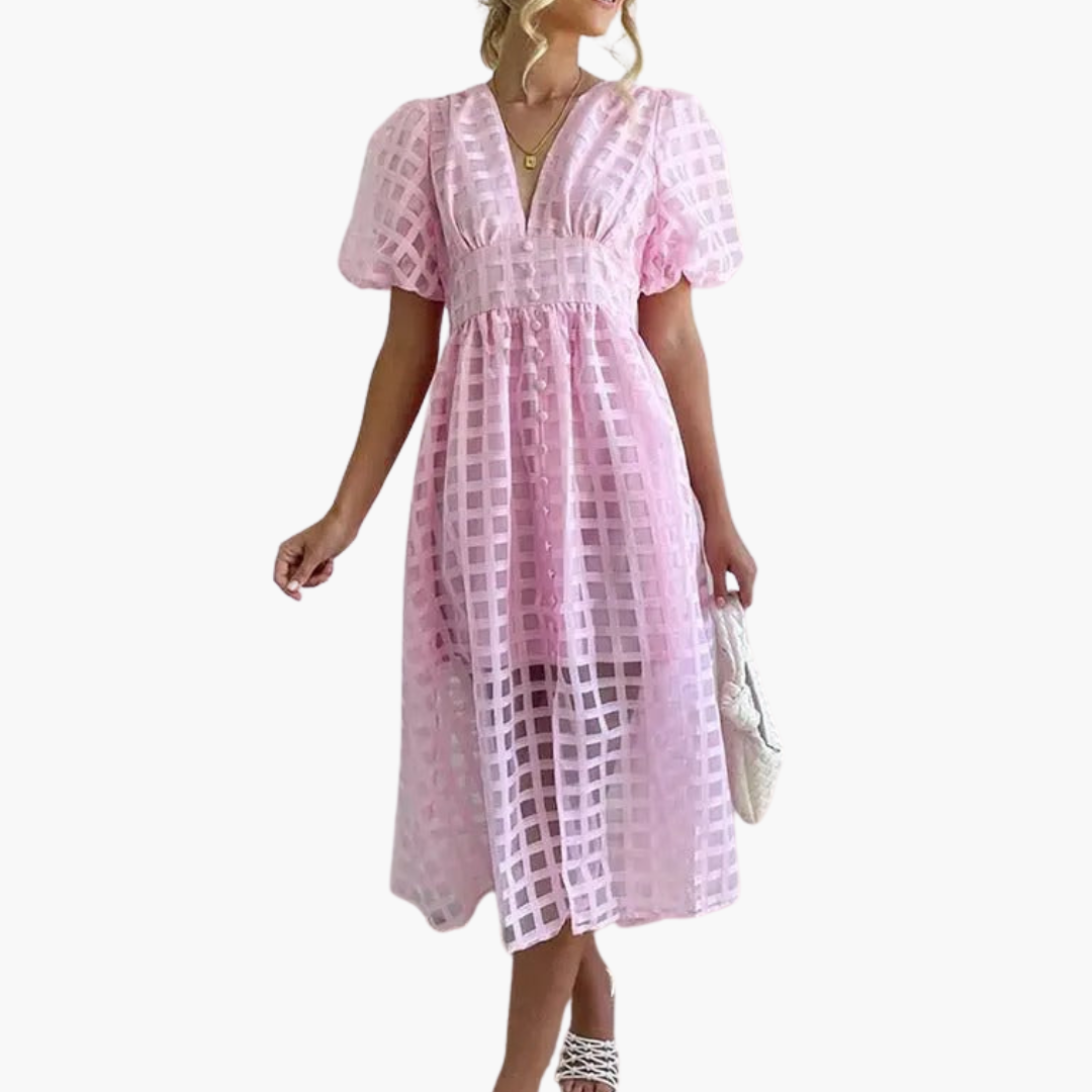 Liliana | Elegant Summer Midi Dress for Effortless Style