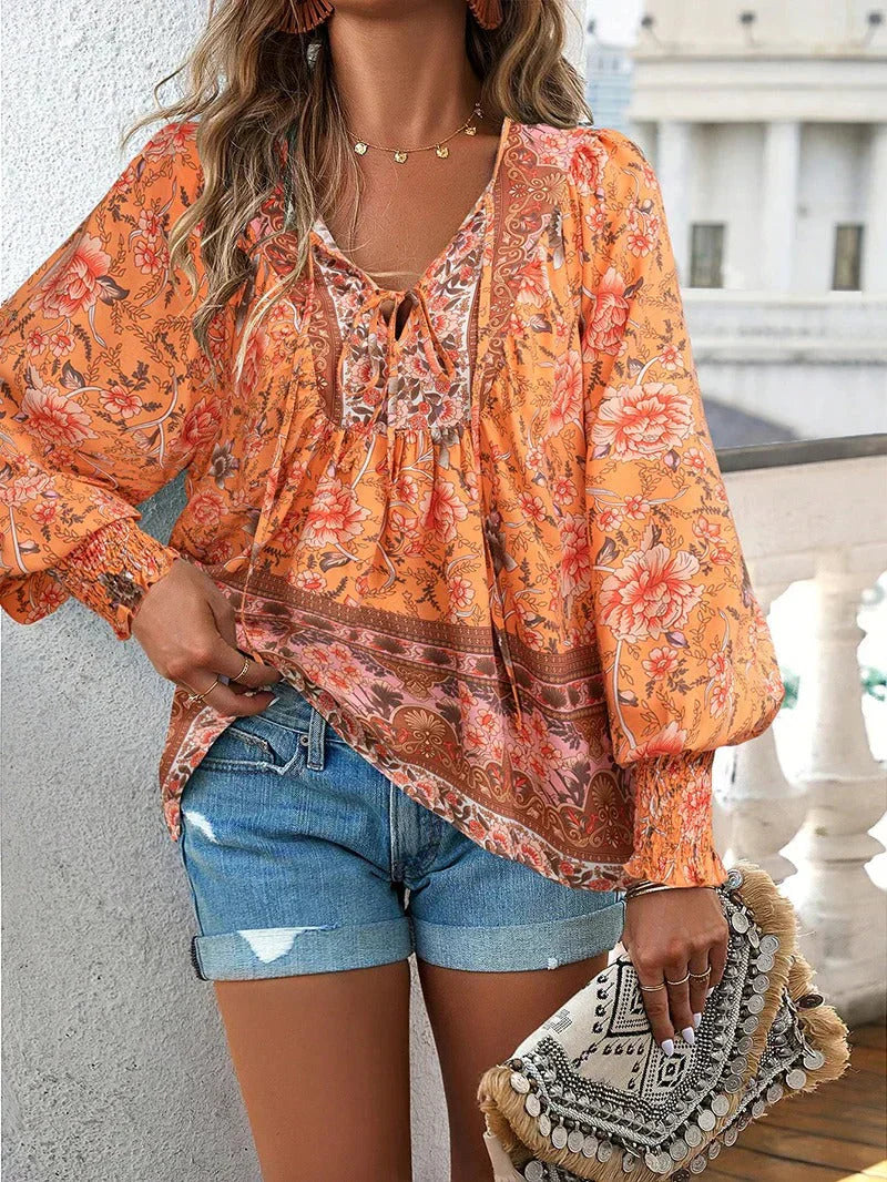 Bucke® | Floral Blouse With Long Sleeves For Women