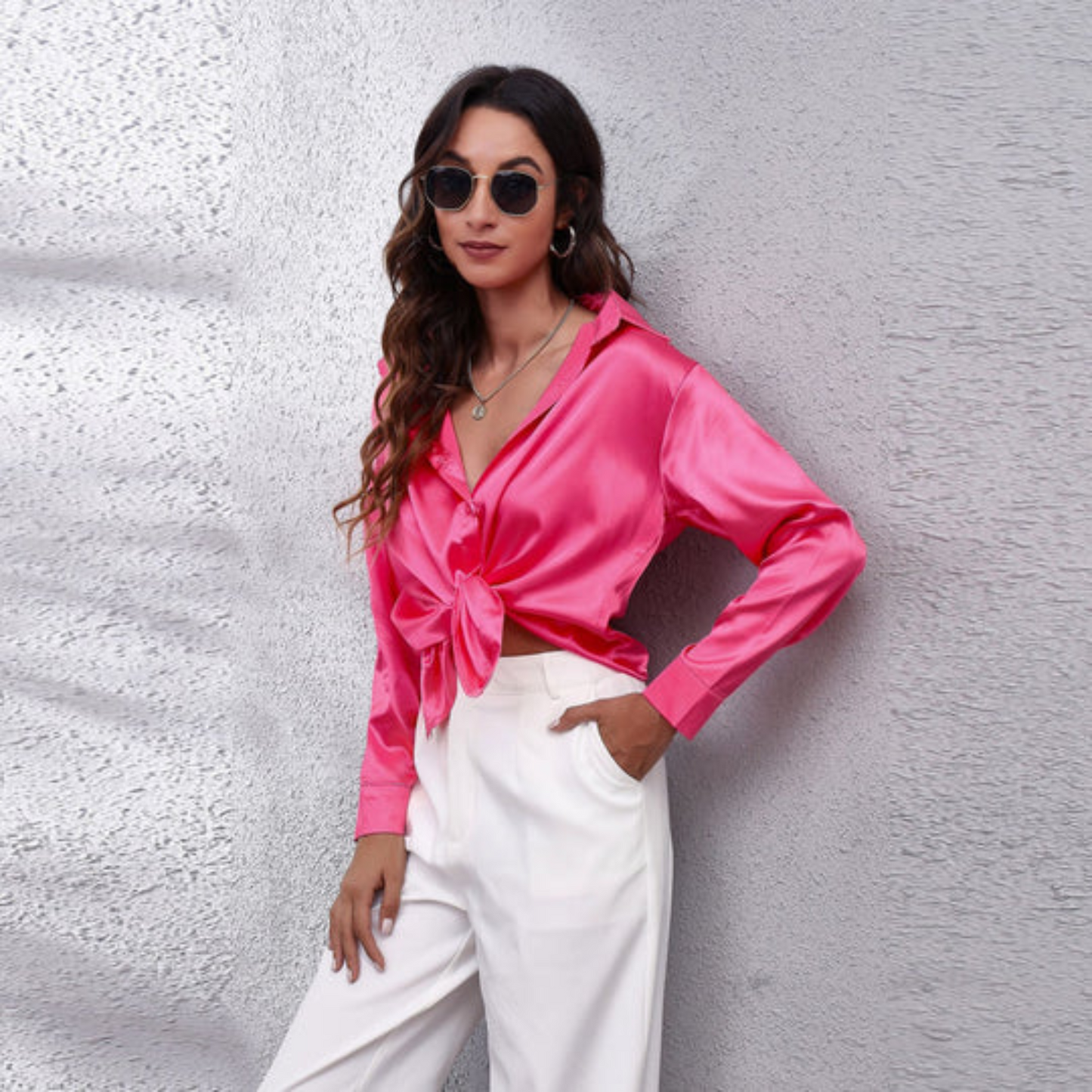 Carina® | Satin summer blouse for women