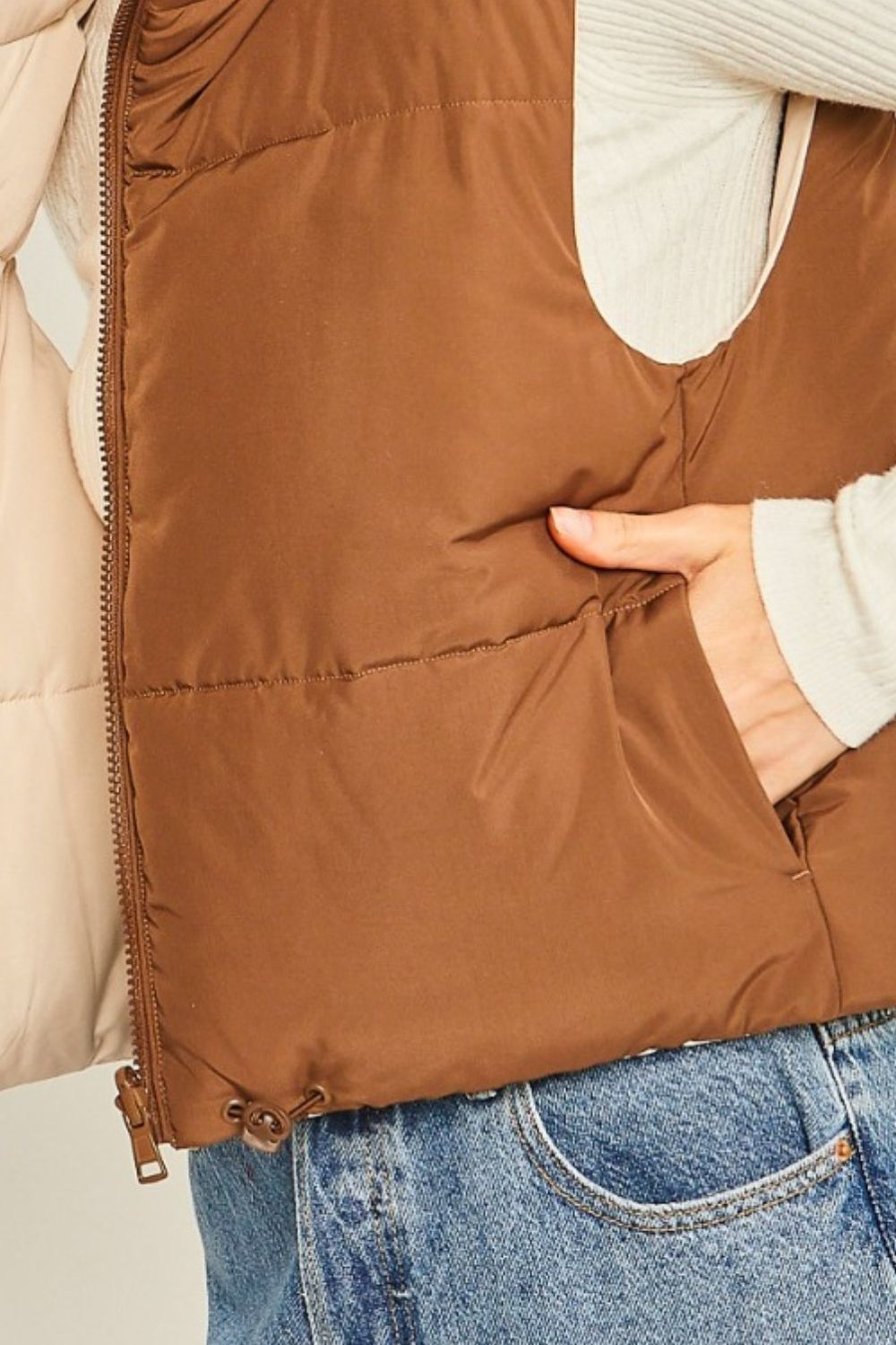 Blanca® | Cropped, reversible zip-up vest from Love Tree