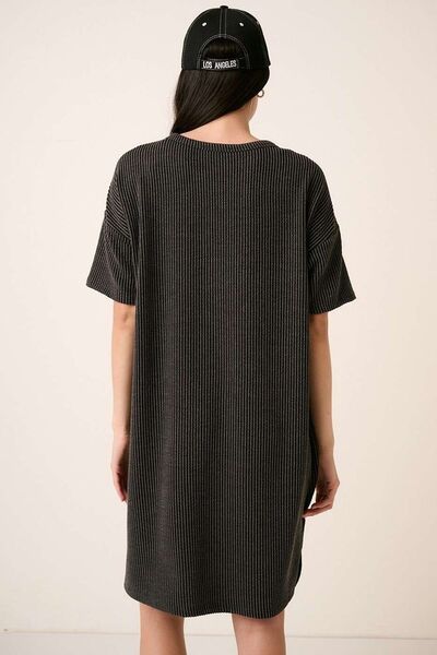 Delilah® | Urban ribbed t-shirt dress with short sleeves