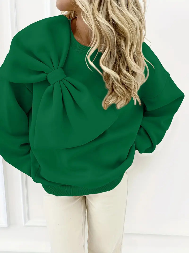 Blythe® | Oversized cotton sweater with bow