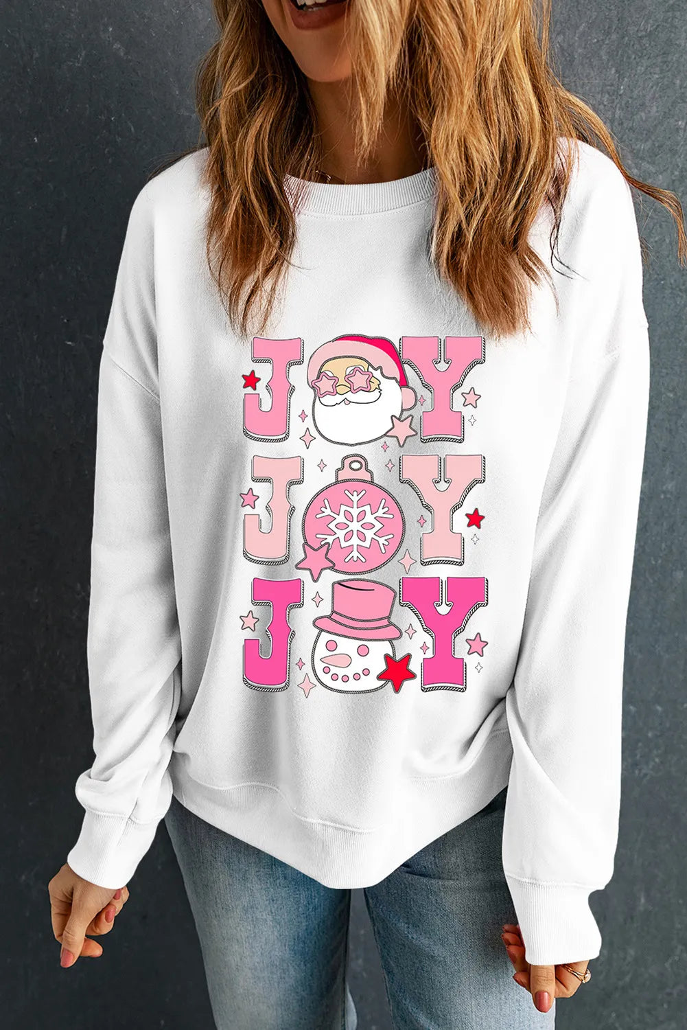 Carina® | JOY crew neck long sleeve sweatshirt