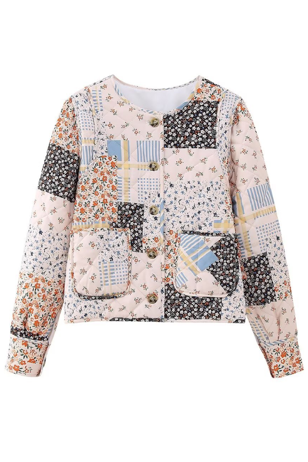 Camille® | Printed Cotton Jacket with Large Pockets