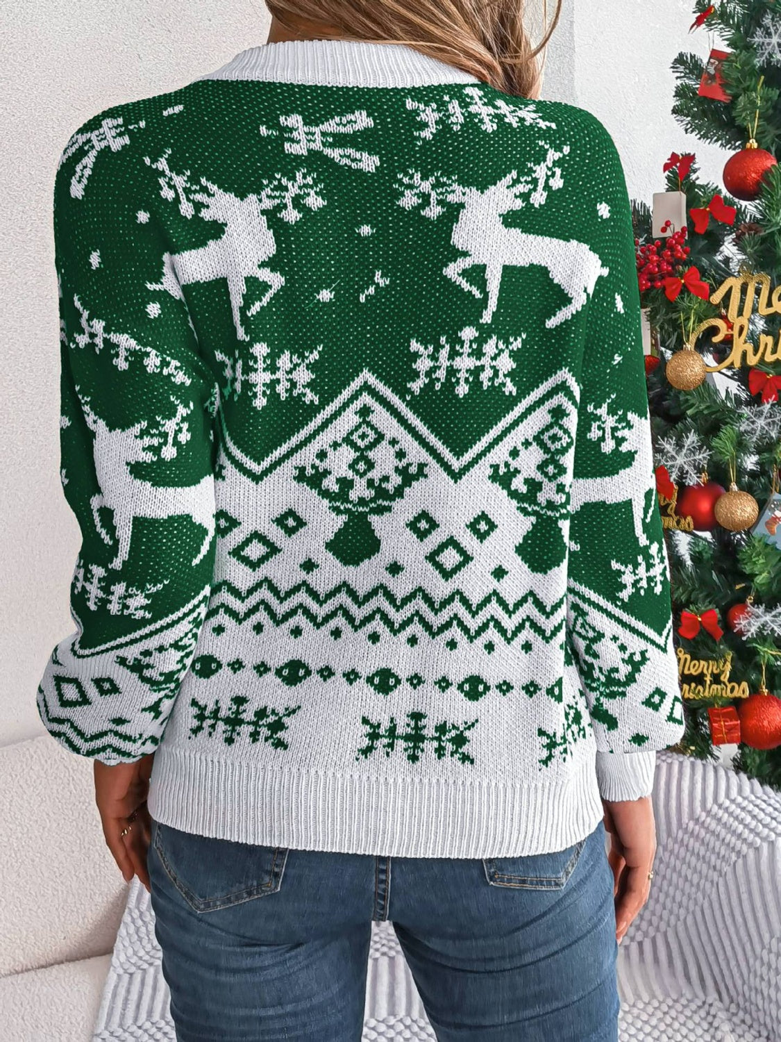 Dalia® | Christmas Element crew neck long sleeve sweater