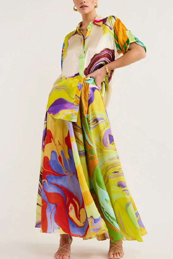 Cinthia® | Silk skirt and skirt in multi