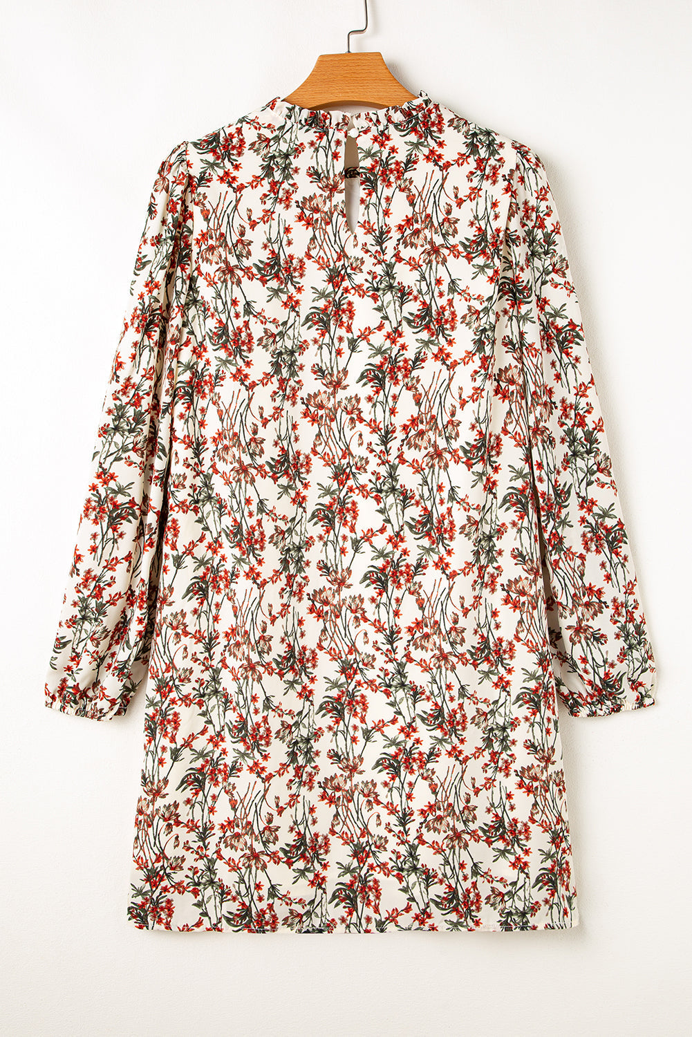 Alma® | Floral long sleeve dress with a crew neck