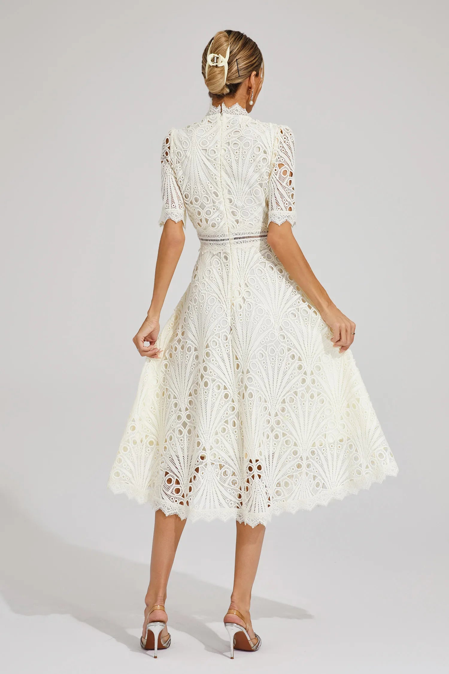Lexi | Elegant Lace Midi Dress for Women