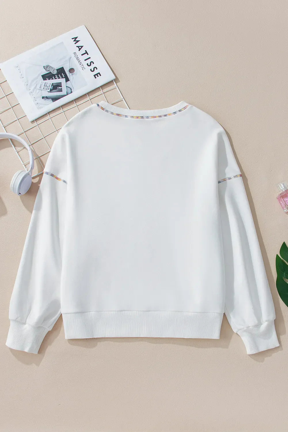 Bruna® | Sequin football sweatshirt with crew neck and long sleeves
