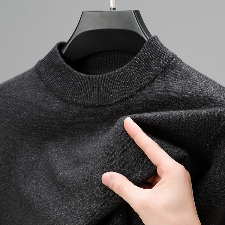 Brenda® | Men'S Sweater With Closed Collar And Bottom Hem