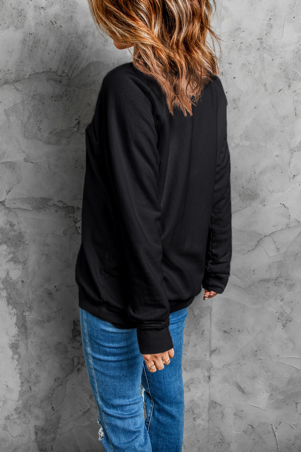 Brigitte® | Pumpkin long sleeve crew neck sweatshirt