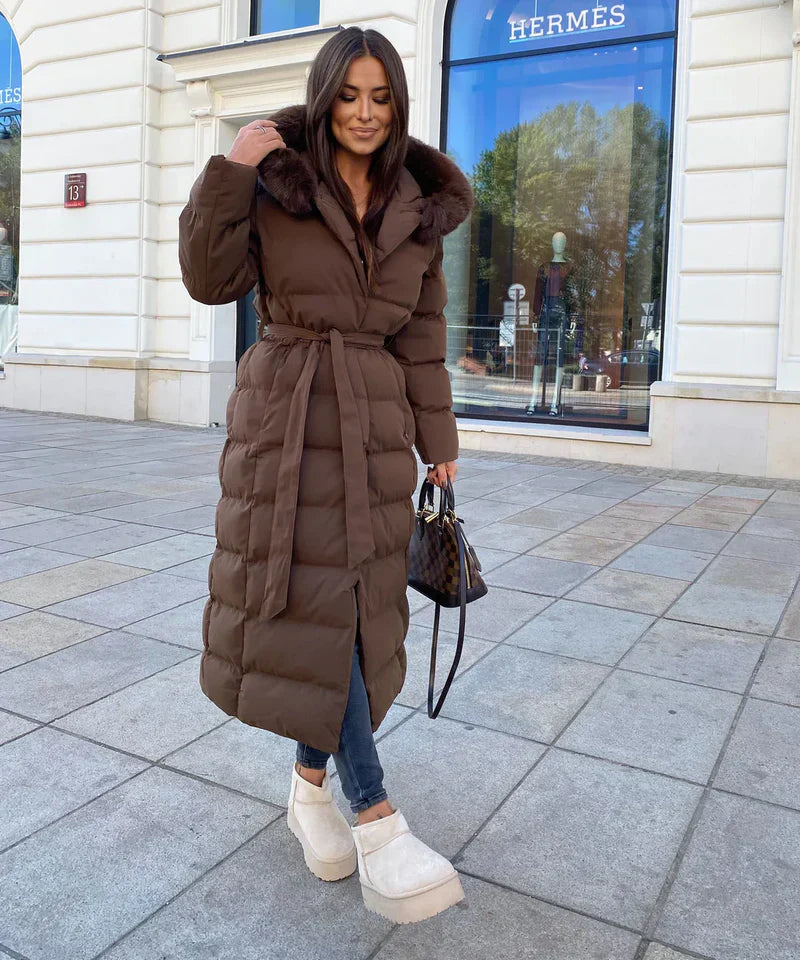 Carmen® | Chic women's winter coat with fur collar