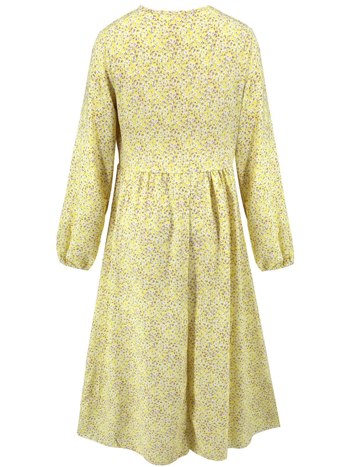 Aranza® | Floral midi dress with a V-neck and long sleeves