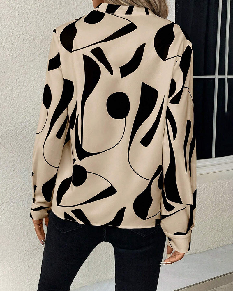 Clemency® | Elegant blouse with stand-up collar