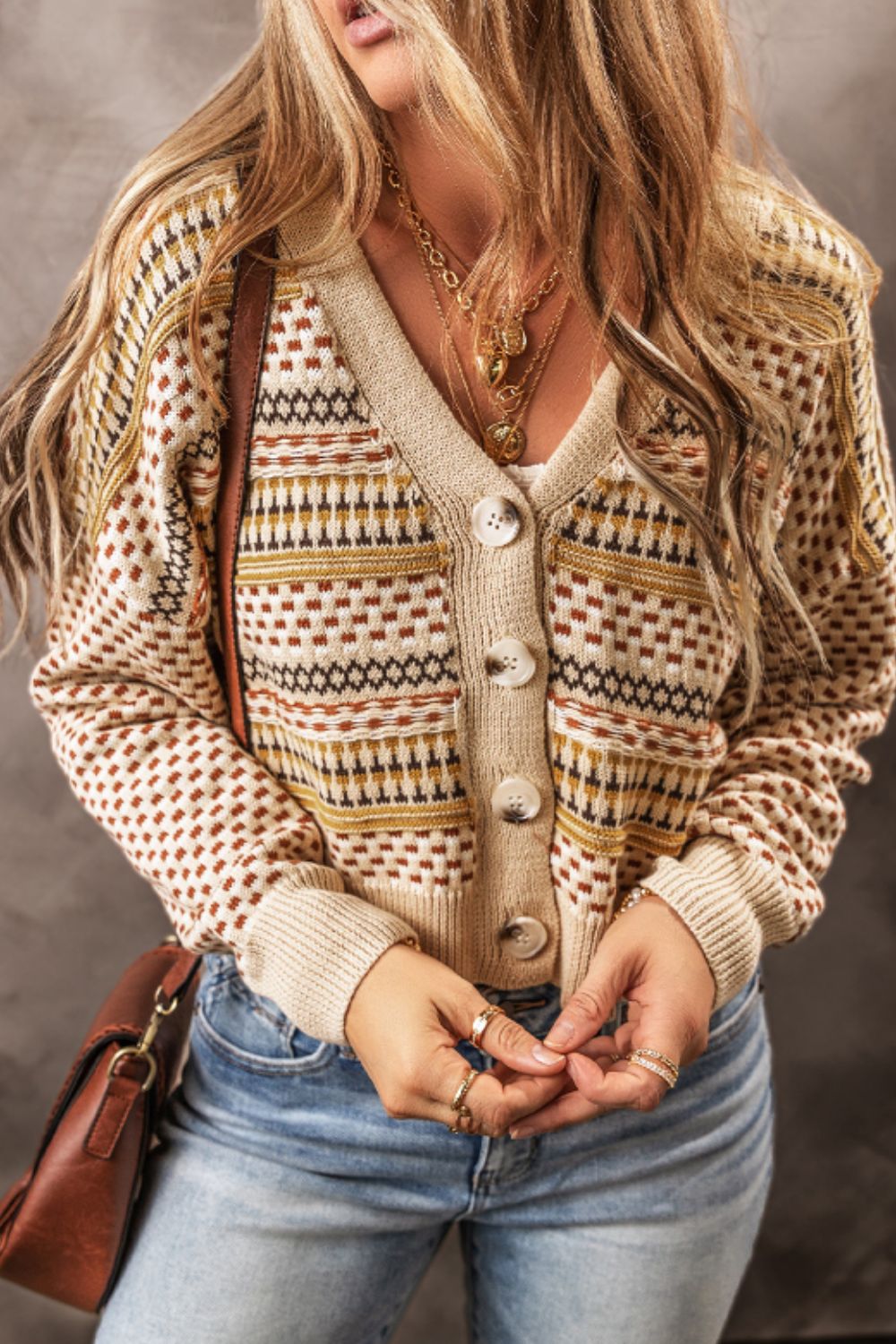 Elena® | Long-sleeved cardigan with button placket