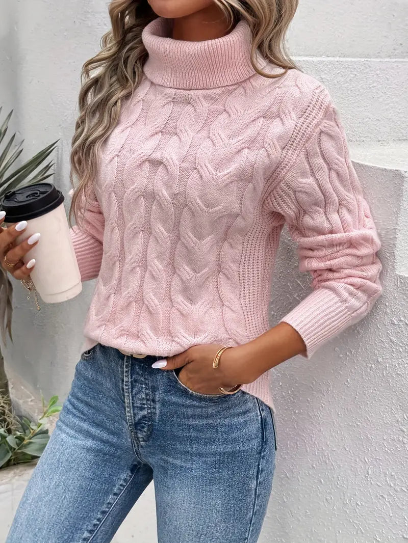 Elisa® | Cable Knit Turtleneck