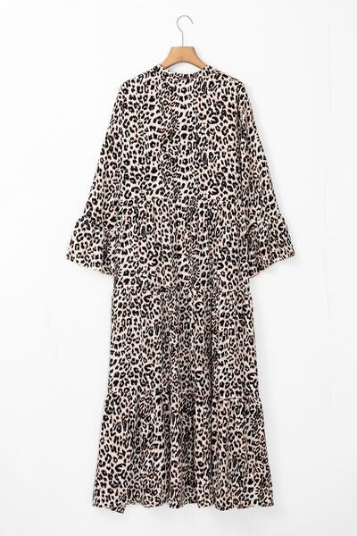 Diana® | Long sleeve leopard print maxi dress
