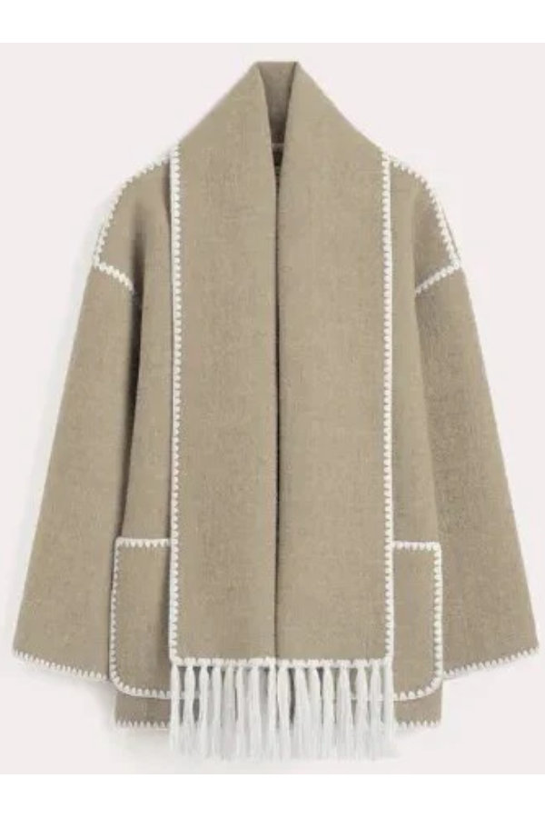 Bianca® | Scarf-Neckline Felt Woolen Coat