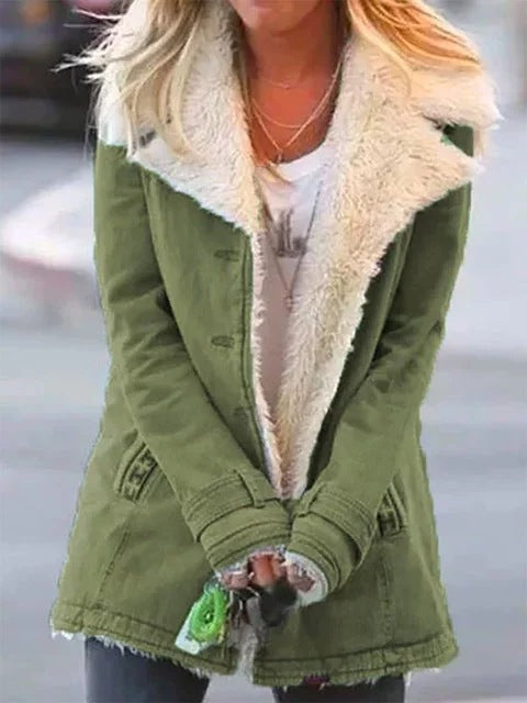 Antonella® | Long Sleeve Solid Color Lapel Outerwear