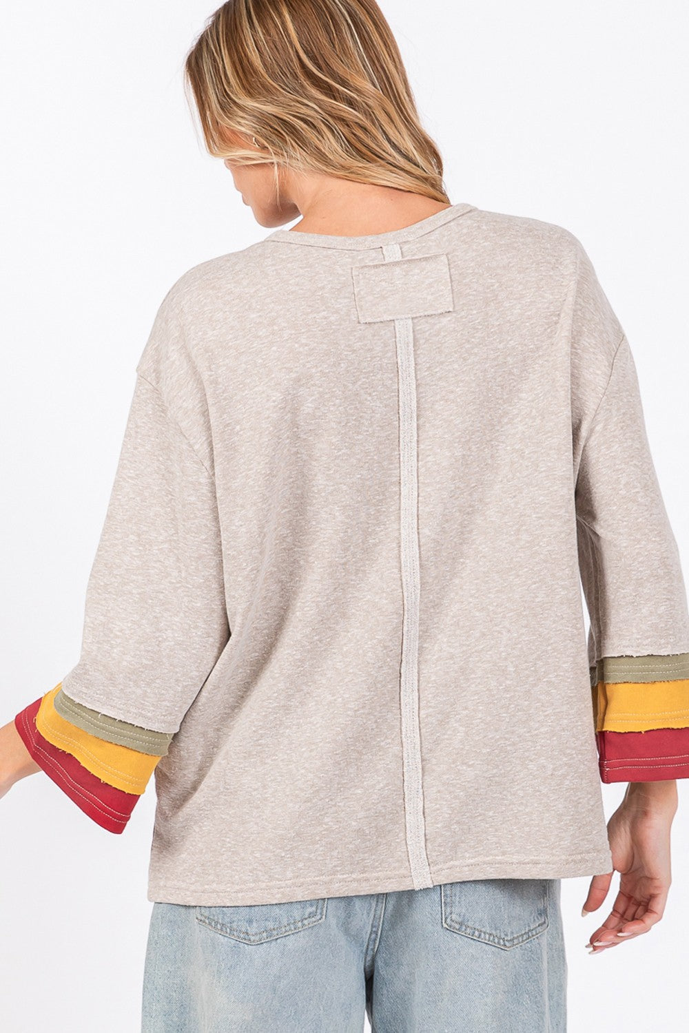 Edith® | French terry color block t-shirt