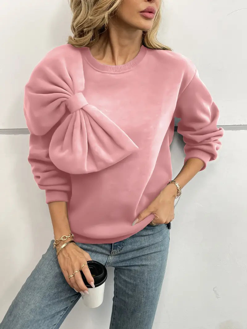 Blythe® | Oversized cotton sweater with bow