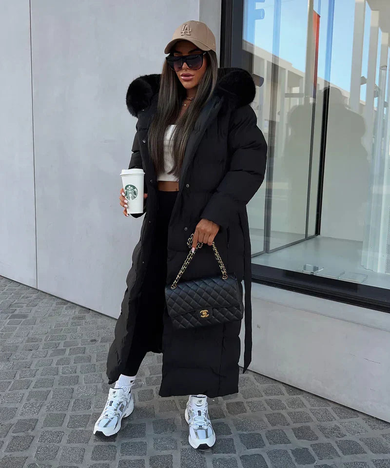 Carmen® | Chic women's winter coat with fur collar