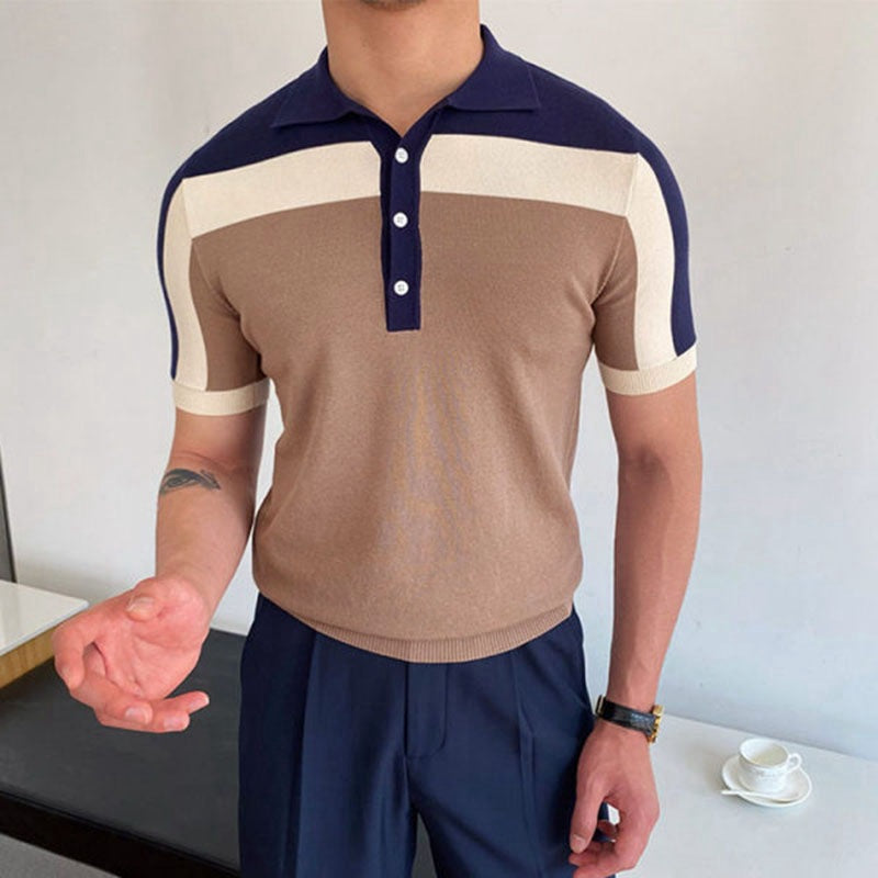 Joe | Men's Color Block Short Sleeve Polo Shirt