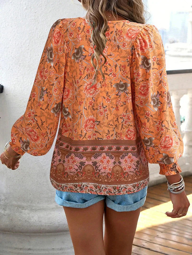 Bucke® | Floral Blouse With Long Sleeves For Women
