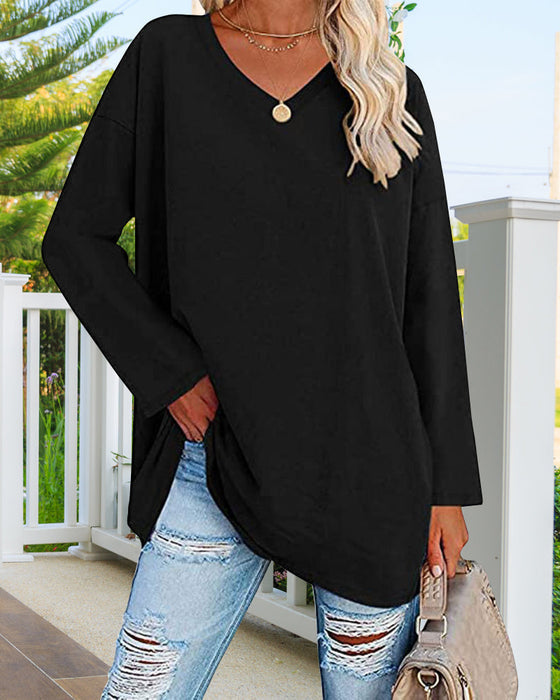 Bucket® | Women'S Blouse With Long Sleeves And V-Neck