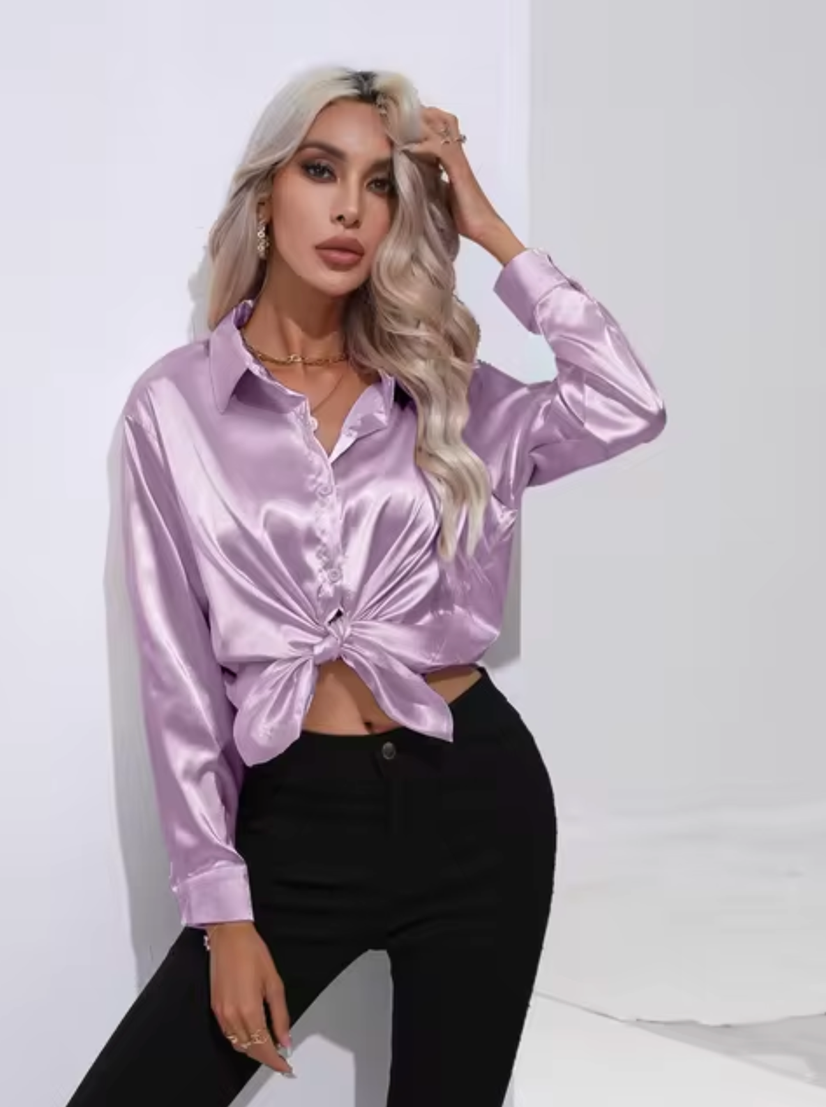 Bubeck® | Satin Blouse With Long Sleeves