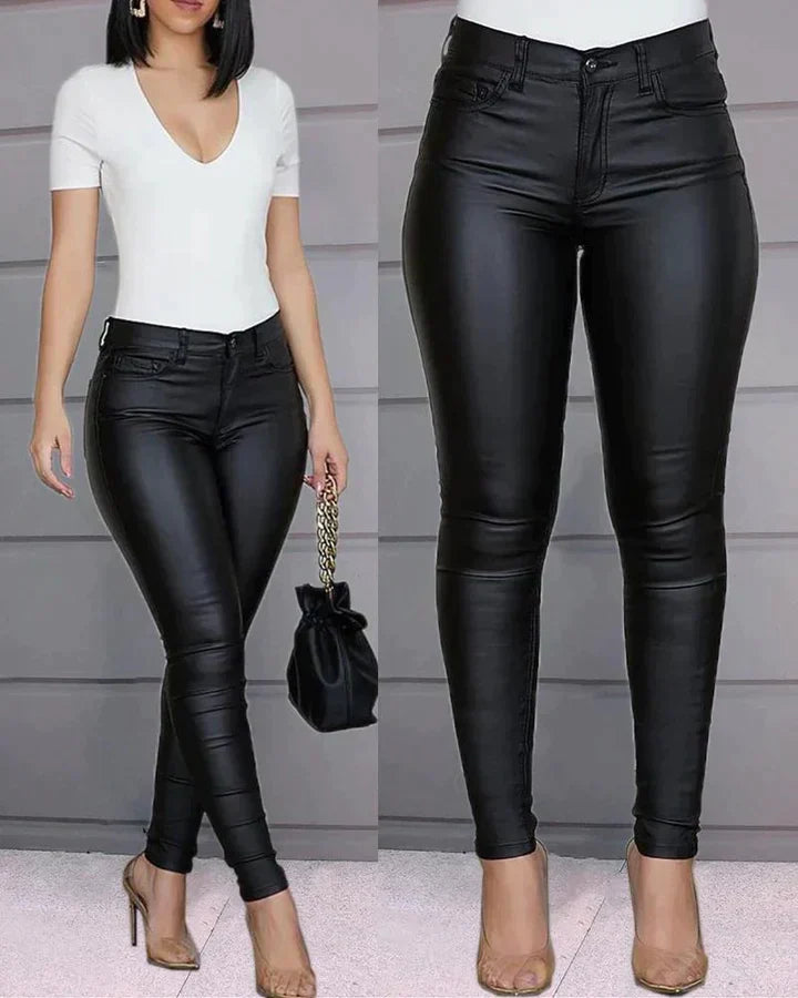 Daphne® | Stretch Trousers Made Of Faux Leather
