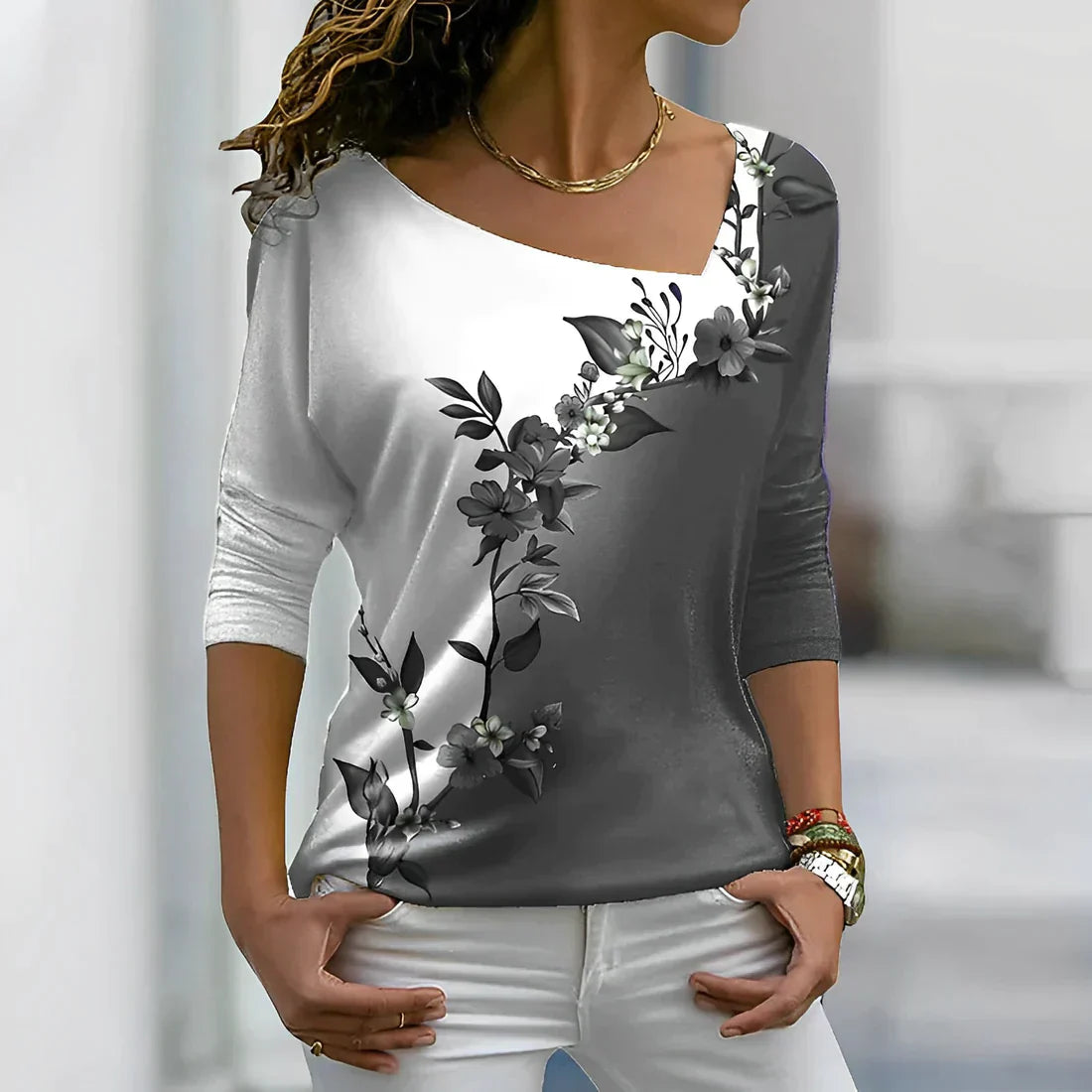 Brumm® | Floral Contrast Blouse