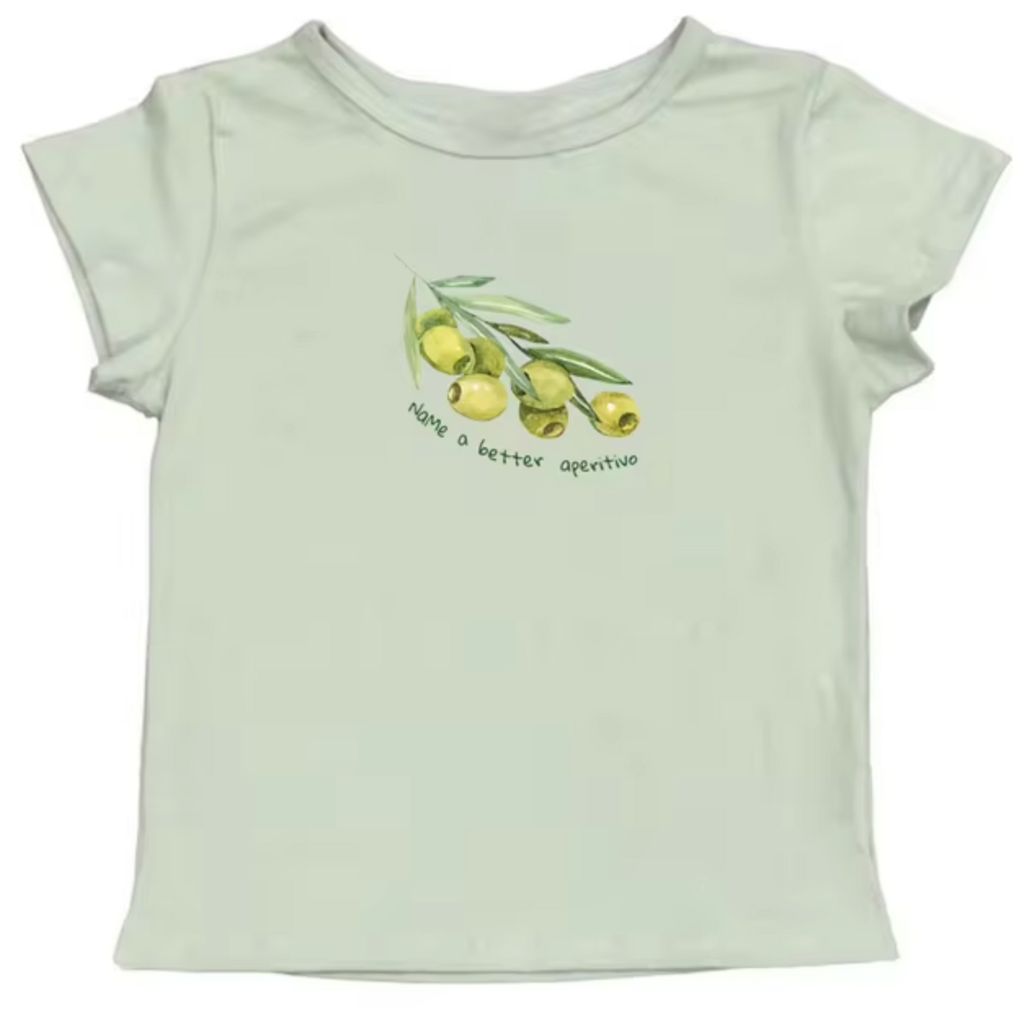 Elena® | Olive Print Crop Top Shirts