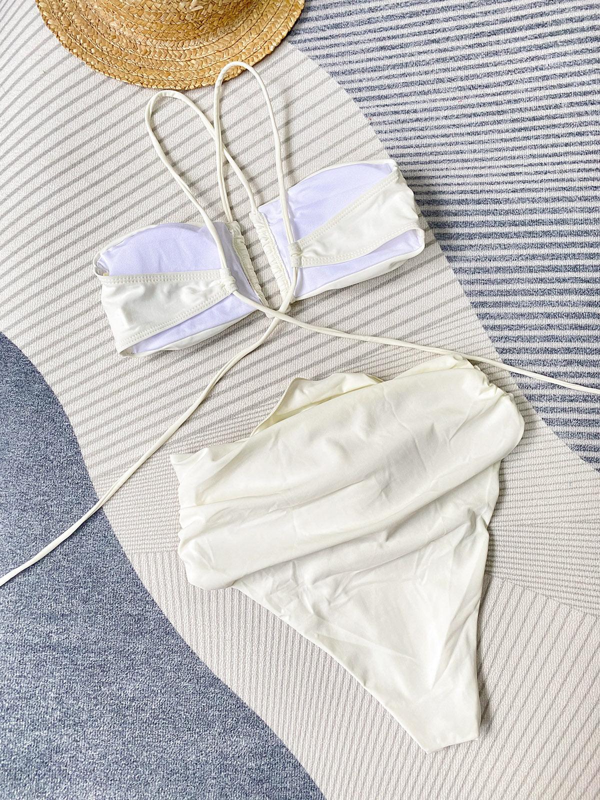 Destiny | Elegant Halter Neck Bikini with Floral Design for Women