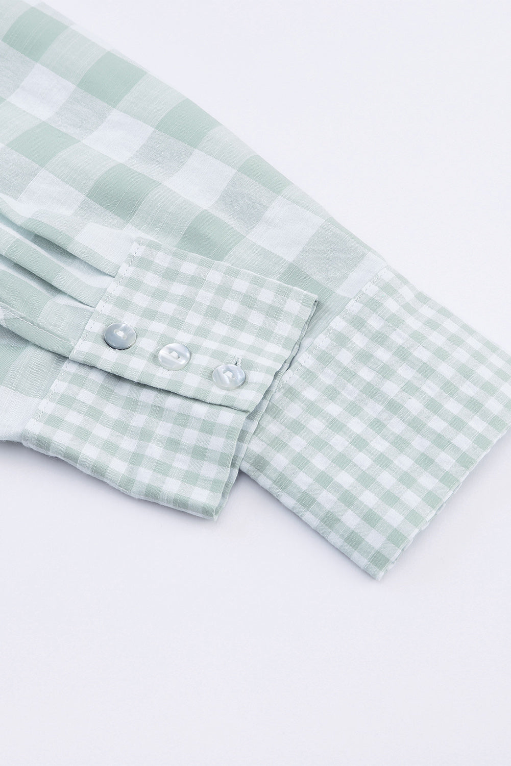 Claudia® | Long-sleeved shirt with a checked collar and pockets