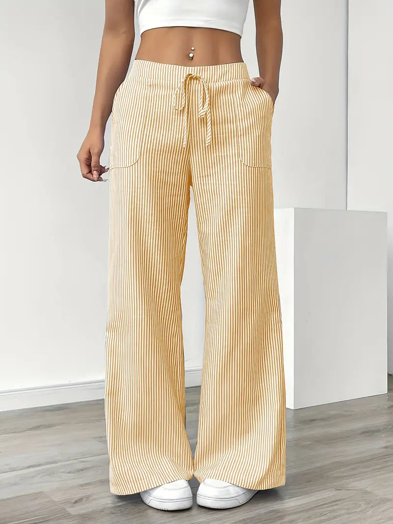 Linda | Elegant Striped Pants with Pockets in Trendy Colors