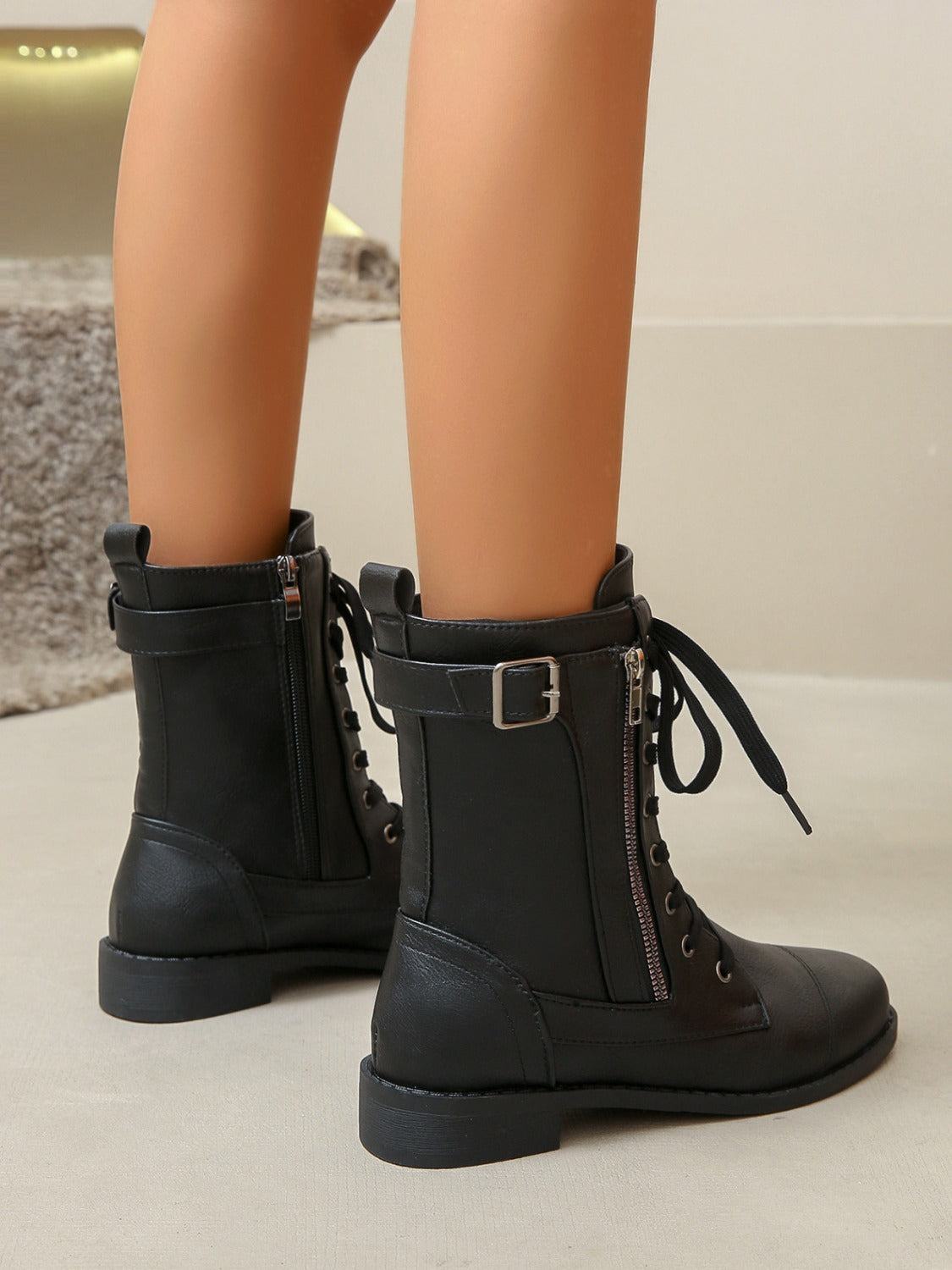 Catalina® | PU leather lace-up boots