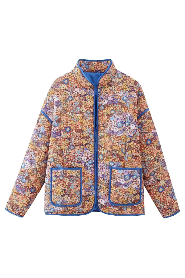 Antonia® | Floral Print Thin Pocket Cardigan Jacket