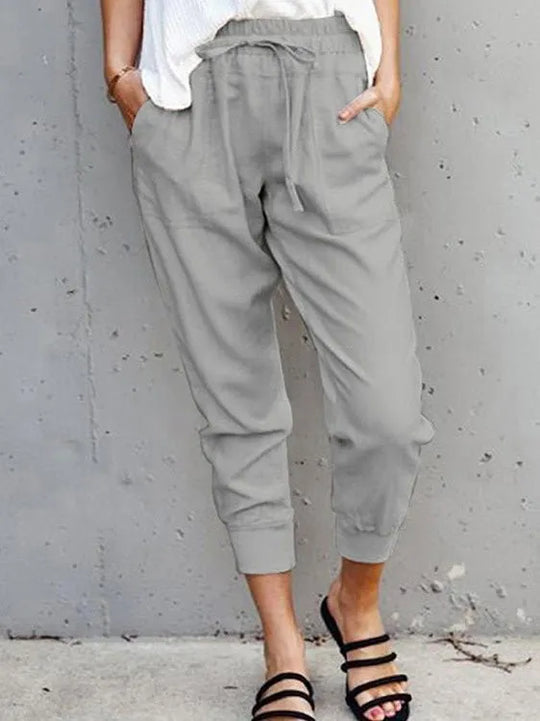 Beatriz® | Lightweight Cotton Blend Linen Trousers For Women