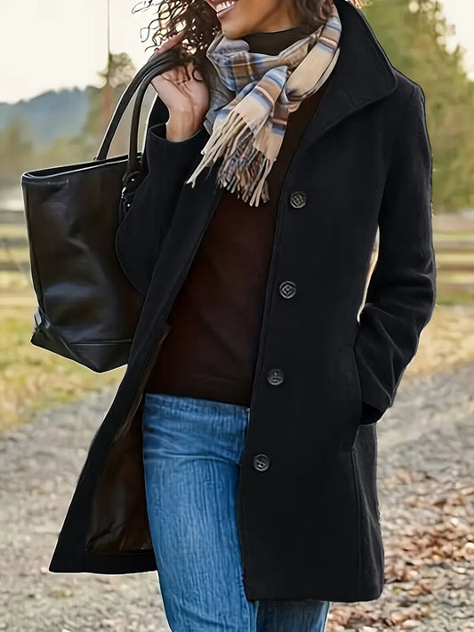 Birte® | Knitted double breasted coat