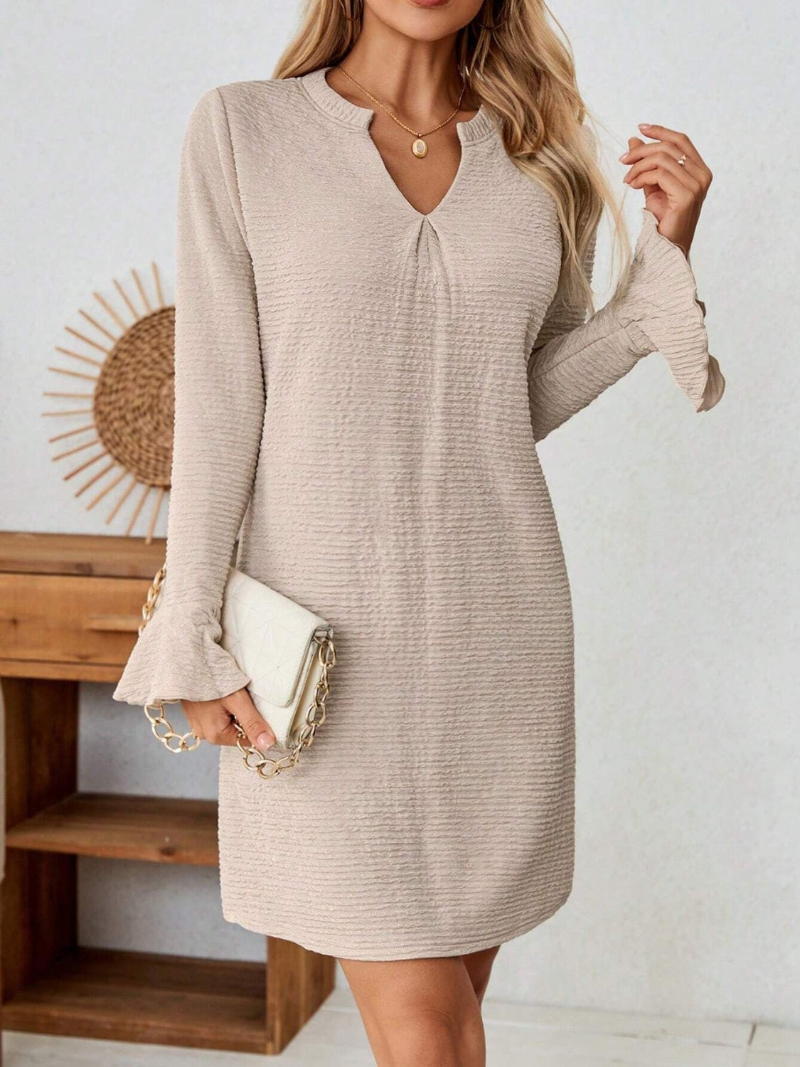 Barbara® | Mini dress with notched flared sleeves