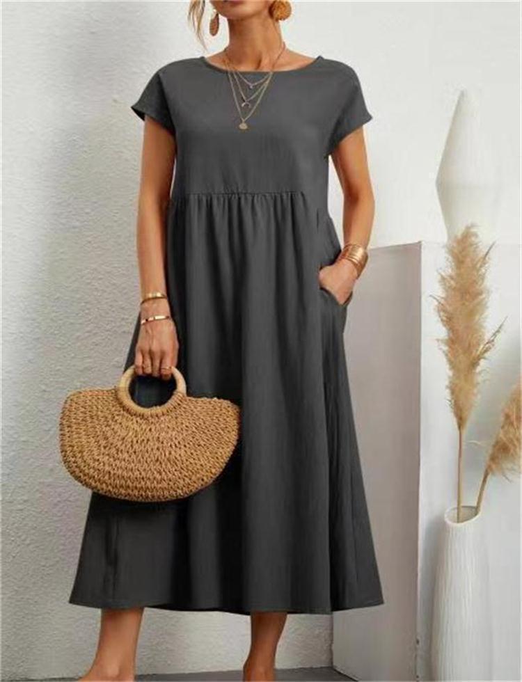Sylvia | Elegant Relaxed Fit Midi Dress