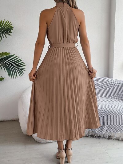 Amelie® | Greek pleated dress with tie waist