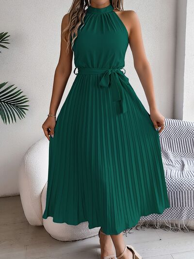Amelie® | Greek pleated dress with tie waist