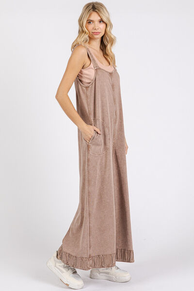 Camila® | Wide leg jumpsuit with ruffle hem and pockets